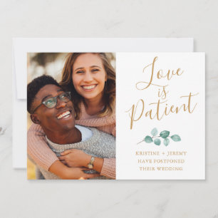 Liebe ist Foto-Gold-Script verschoben Save The Date