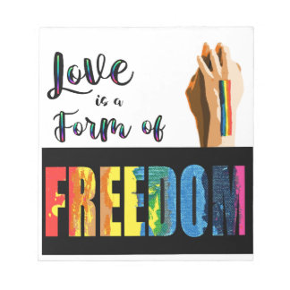 Liebe ist Freedom Notebook Notizblock