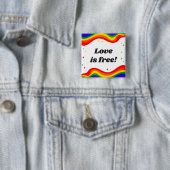 Liebe ist frei: Regenbogen-Stolz-Button Button (Beispiel)