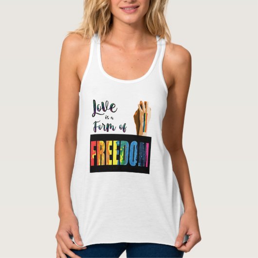 Liebe ist Freiheit Tank Top (Vorderseite)