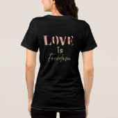 'Liebe ist Freiheit' Tri-Blend Shirt (Rückseite)