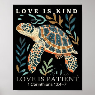 Liebe ist freundlich Liebe ist geduldig 1. Korinth Poster