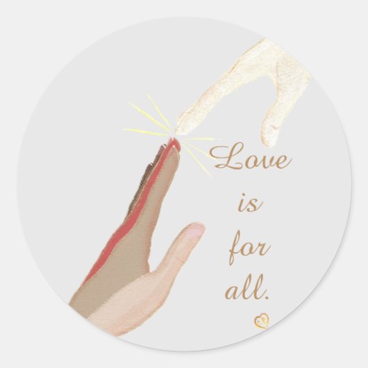 Liebe ist für alle Spirituellen Universellen Handa Runder Aufkleber (Vorderseite)