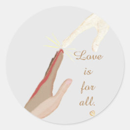 Liebe ist für alle Spirituellen Universellen Handa Runder Aufkleber