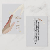 Liebe ist für alle spirituellen Universellen Hands Visitenkarte (Vorne/Hinten)