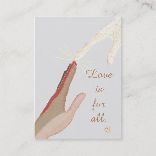 Liebe ist für alle spirituellen Universellen Hands Visitenkarte (Vorderseite)