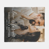 Liebe ist für immer Foto Verlobung Hochzeit Fleecedecke (Vorderseite (Horizontal))