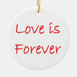 Liebe ist für immer keramik ornament
