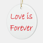 Liebe ist für immer keramik ornament (Links)