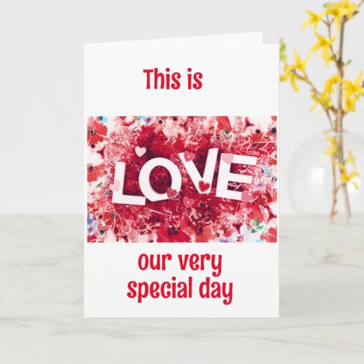 LIEBE IST FÜR UNS EIN *SEHR VERBREITETES THEMA*! KARTE (Gelbe Blume)