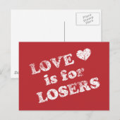 Liebe ist für Verlierer Postkarte (Vorne/Hinten)