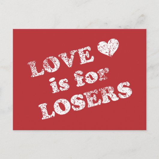 Liebe ist für Verlierer Postkarte (Vorderseite)
