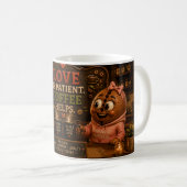 Liebe ist Geduld Kaffeetasse (VorderseiteRechts)