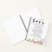 Liebe ist geduldig, 1 Korinther 13:4-8 Notizblock (Innenseite)