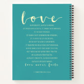 Liebe ist geduldig, 1 Korinther 13:4-8 Notizblock (Rückseite)