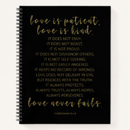 Liebe ist geduldig, 1 Korinther 13:4-8 Notizblock