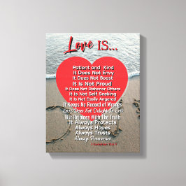 Liebe ist geduldig - 1 Korinther 13 Hochzeiten Leinwanddruck
