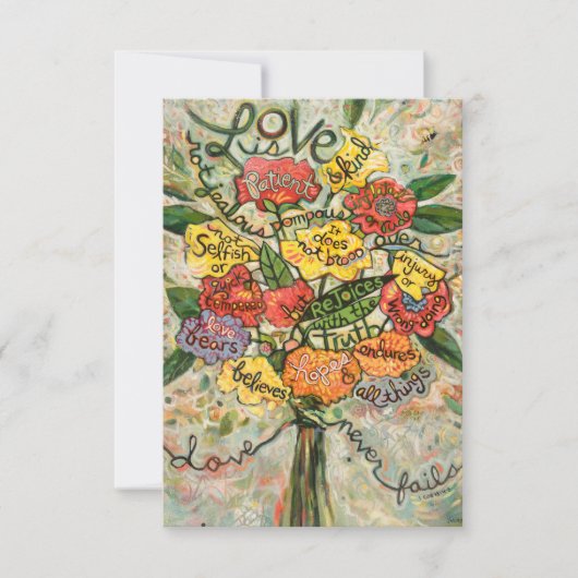 Liebe ist geduldig, 1 korinthische Gebetskarte (Vorderseite)