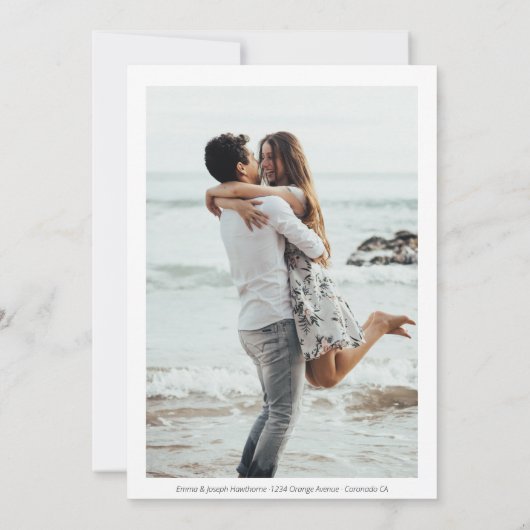 "Liebe ist geduldig, aber wir sind es nicht" Hochz Ankündigung (Rückseite)