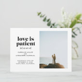 Liebe ist geduldig, aber wir sind keine Entfaltung Ankündigung (Stehend Vorderseite)