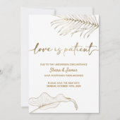 Liebe ist geduldig - Ändern Sie das Datum der Hoch Einladung (Vorderseite)
