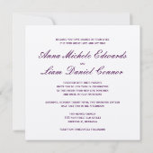 Liebe ist geduldig.. Augpflanze & Silberskriptherz Einladung (Rückseite)