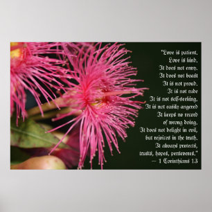 Liebe ist geduldig Bibelvers Hochzeitsgeschenk Poster