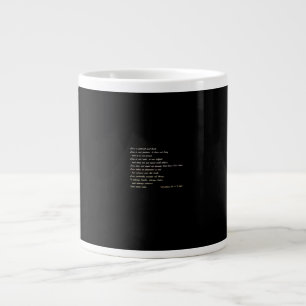 Liebe ist geduldig Einfaches inspirierendes Design Jumbo-Tasse