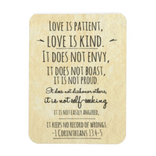 Liebe ist geduldig Flexibles Foto-Magnet Magnet