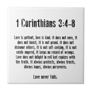 Liebe ist geduldig fliese