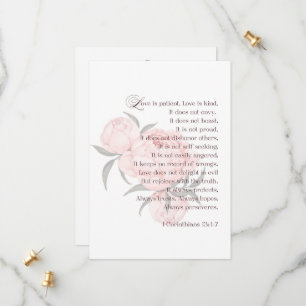 Liebe ist geduldig – Florale Schrift Save-the-Date Save The Date