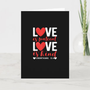 Liebe ist geduldig freundlich lustig christliches  karte