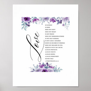Liebe ist geduldig, freundlich, neidisch nicht Bib Poster