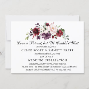 Liebe ist Geduldig Hochzeitsanzeige Einladung