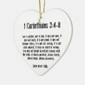 Liebe ist geduldig keramik ornament (Links)