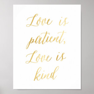 Liebe ist geduldig, Liebe ist Art Print Poster