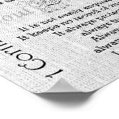 Liebe ist geduldig, Liebe ist eine Personalisierte Poster (Ecke)