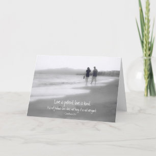 Liebe ist geduldig Liebe ist freundlich Cor 13:4 B Karte