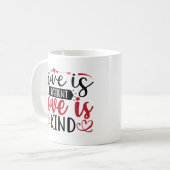 Liebe ist geduldig, Liebe ist freundlich Kaffeetasse (Vorderseite Links)