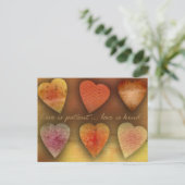 Liebe ist geduldig; Liebe ist freundlich Postkarte (Stehend Vorderseite)