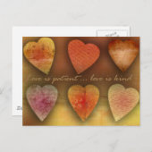 Liebe ist geduldig; Liebe ist freundlich Postkarte (Vorne/Hinten)