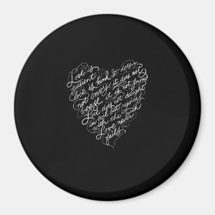 Liebe ist geduldig Liebe ist gütig Christliche Ins Magnet