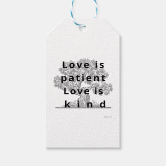 Liebe ist geduldig Liebe ist gütig Klassischer Loo Geschenkanhänger