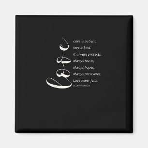 Liebe ist geduldig Liebe ist gütig Korinther Bibel Magnet