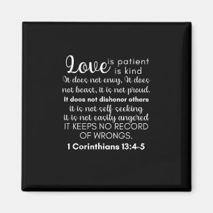 Liebe ist geduldig Liebe ist gütig Korinther Chris Magnet