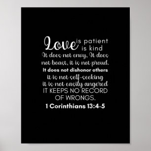 Liebe ist geduldig Liebe ist gütig Korinther Chris Poster