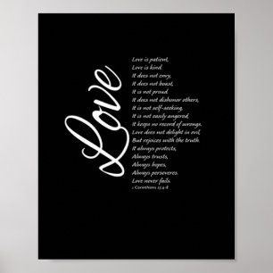 Liebe ist geduldig Liebe ist gütig Korinther Zeitl Poster