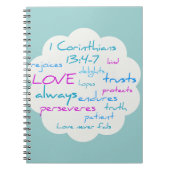 Liebe ist geduldig, Liebe ist nett Notizblock (Vorderseite)