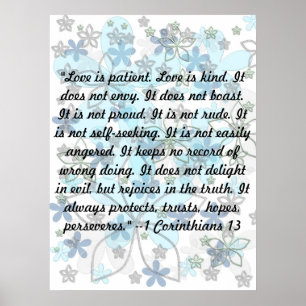 Liebe ist geduldig. Liebe ist nett. ... Poster