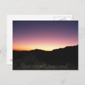 Liebe ist geduldig...Liebe ist nett Postkarte (Vorne/Hinten)